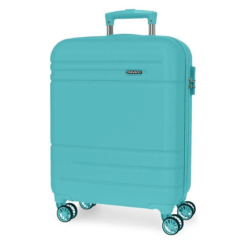 Movom Galaxy Cabin Suitcase, Red, 40x55x20cm, 37L, 4 Multi-Directional Swivel Wheels, Side Combination Lock - Image 1
