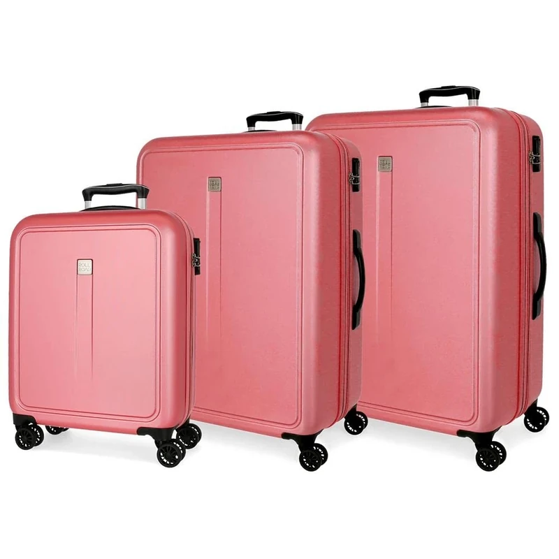 Roll Road Cambodia Travel Toiletry Bags, Pink, 53 x 78 x 31 cm, Set of 3 suitcases