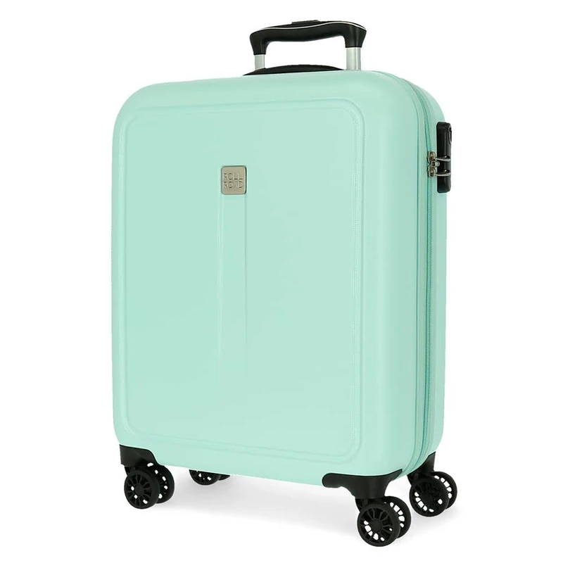 Roll Road Cambodia Cabin Suitcase Green 40 x 55 x 20 cm Rigid ABS Side Combination Lock 37 L 2.75 kg 4 Wheels Double Hand Luggage