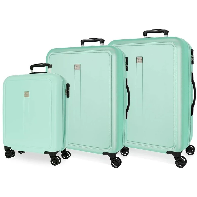 Roll Road Camboya Cabin Trolley, Turquoise, Set of 3 suitcases