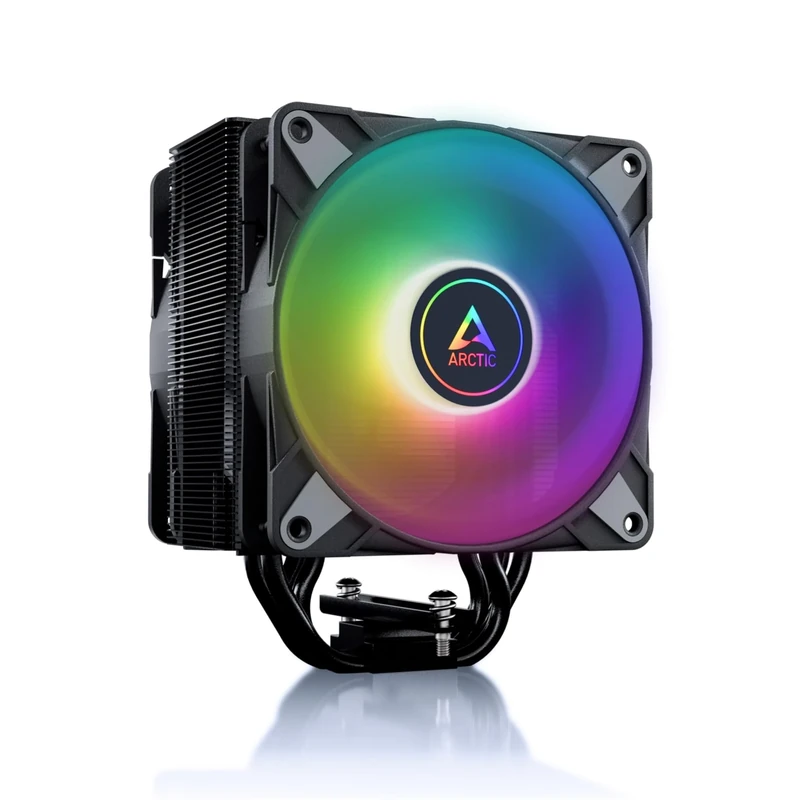 ARCTIC Freezer 36 A-RGB- Single-tower CPU cooler with push-pull, two pressure-optimised 120 mm P fans and ARGB lighting, fluid dynamic bearing, 200-2000 rpm, 4 heatpipes, incl. MX-6- Black