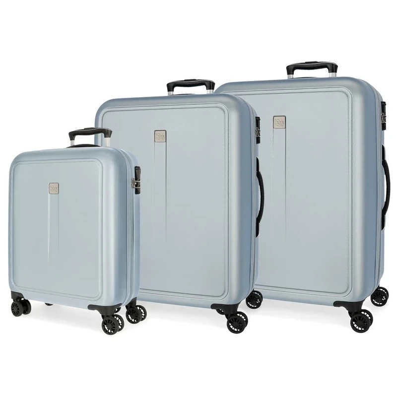 Roll Road Camboya Cabin Trolley, lightblue, Set of 3 suitcases