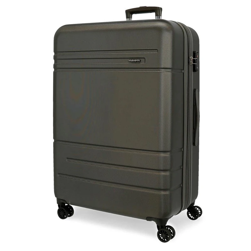 Movom Galaxy Cabin Suitcase, Suitcase Set, Made of ABS, a Strong and Lightweight Material, Side Combination Lock on Suitcase for Safe Travel, Charcoal, Talla Unica, Large Suitcase