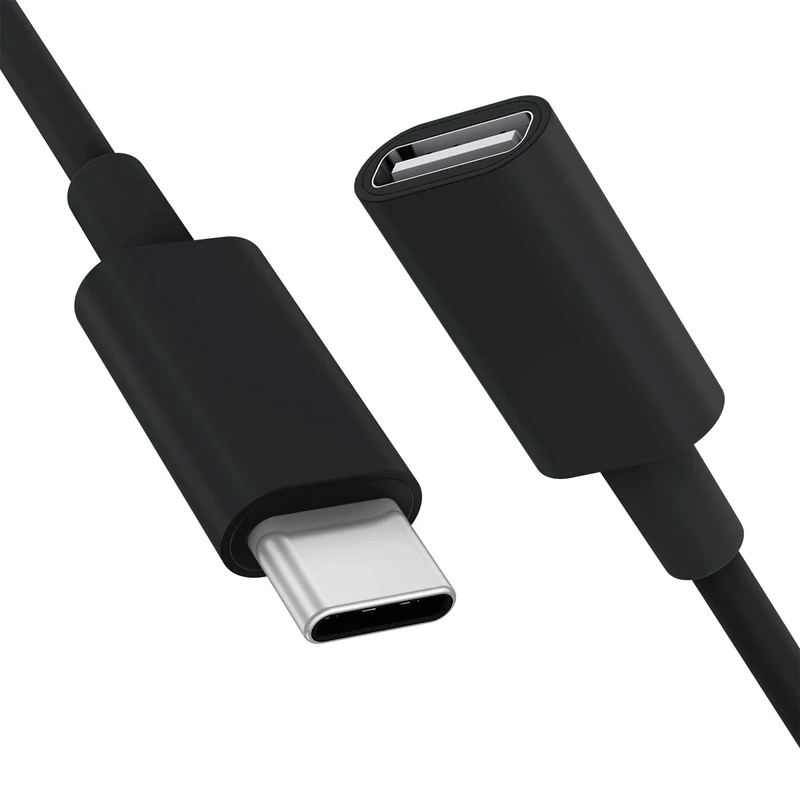 Stouchi USB C Extension Cable for Magsafe Charger PS5 Type C Male to Female Extender Cord Support 9V 3A for Mag safe charger iPhone 15/16 480Mbps Data Transfer 1M/3.3Ft-Black