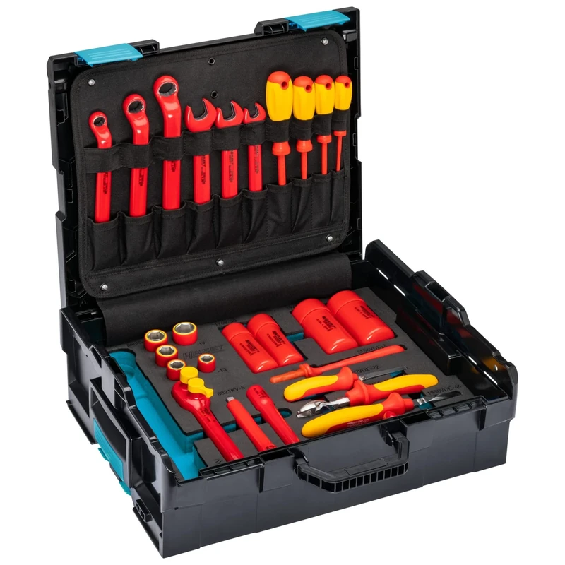 Hazet Tool Set Protective Insulated 150/27 | Universal Use for All Work on High-Voltage Systems in Crafts, Industrial or on Electric and Hybrid Vehicles, Black