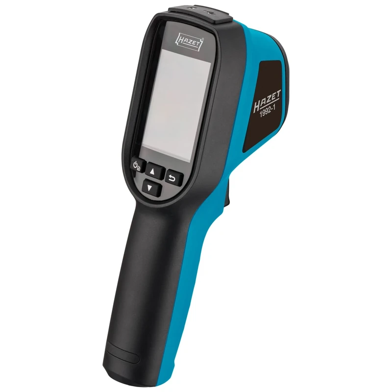 Termocamera HAZET 1992-1, misurazione automatica del punto caldo, freddo e centrale, risoluzione dello schermo: 320 x 240, 25 Hz, termografia da 20 a 550C, scheda micro SD da 8 GB