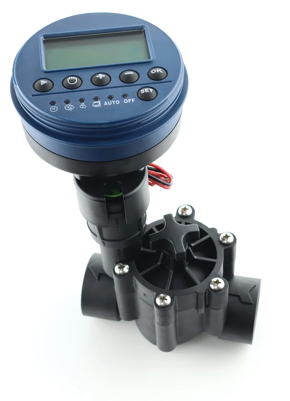 Aqua Control - Digital Irrigation Programmer with Locking Solenoid Valve. 2 Independent Irrigation Programmers with Valve for Fountains. Ideal If There is No Mains Connection