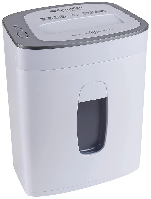 SWORDFISH 800XXC-P4 Micro Cut High Security Paper/Document Shredder [40388], White