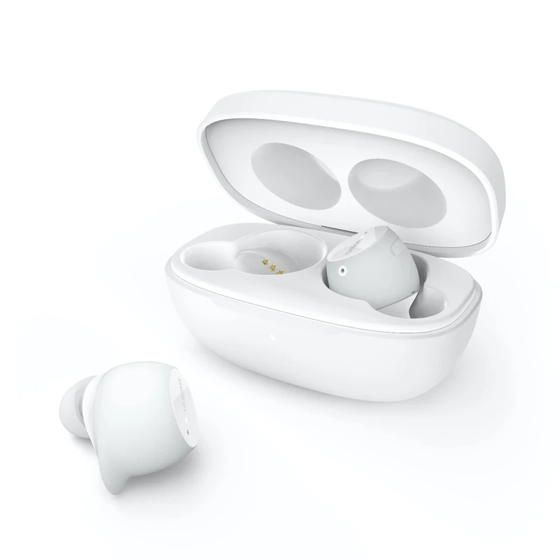 Belkin SoundForm Immerse, True Wireless Earbuds with Hybrid ANC, Wireless Charging, IPX5 Sweat and Water Resistant, Apple Find My Ping My Earbuds for iPhone, Galaxy, Pixel and More, White
