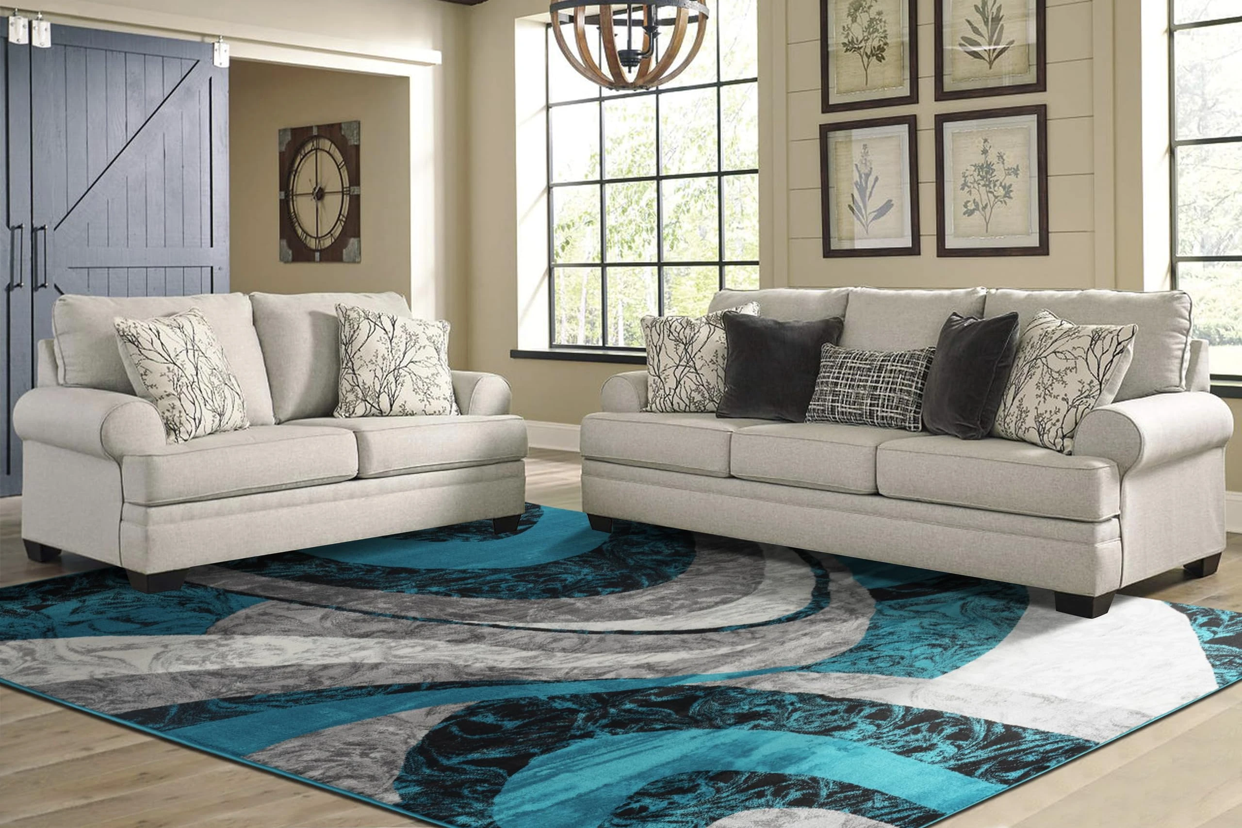 Yafa Home Fashion Modern Contemporary Swirls Design Area Rug, Luxurious, Elegant, and Fashionable Area Rug