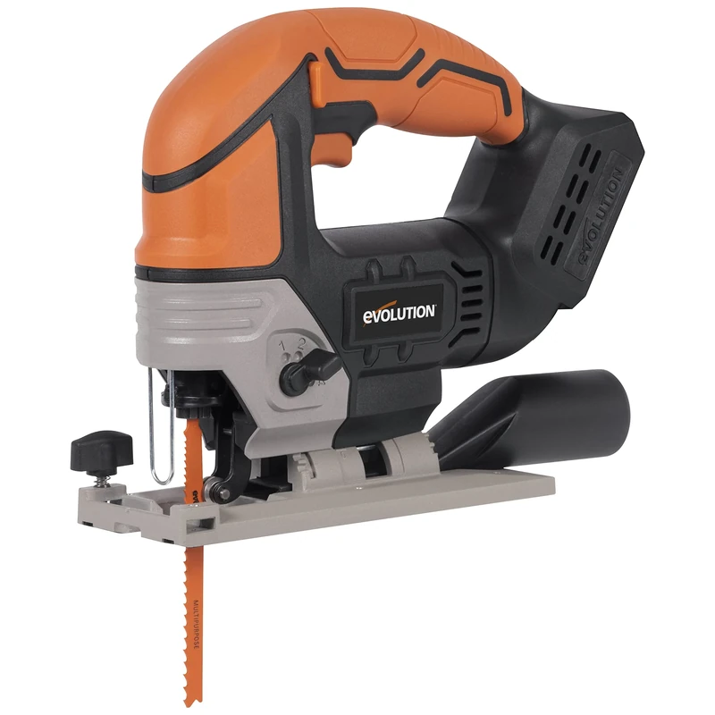 Evolution Power Tools Cordless Jigsaw, Black/Orange