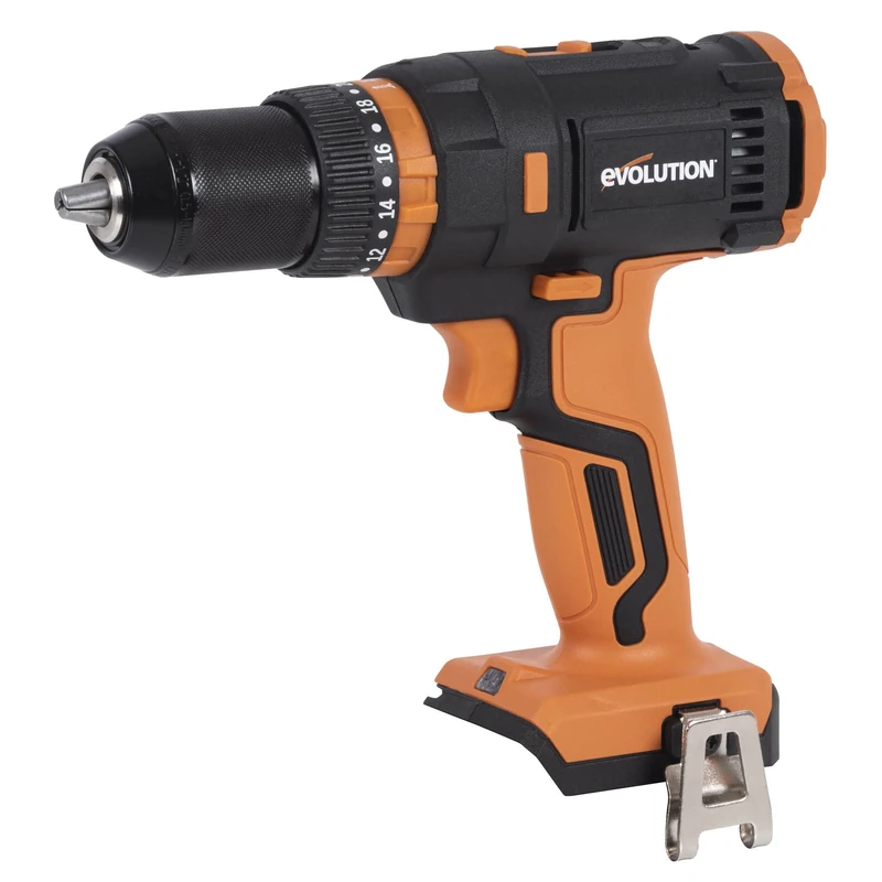 Evolution Power Tools R13CMB-Li Variable Speed Cordless Drill - Belt Clip, 2Ah Battery & Charger Included