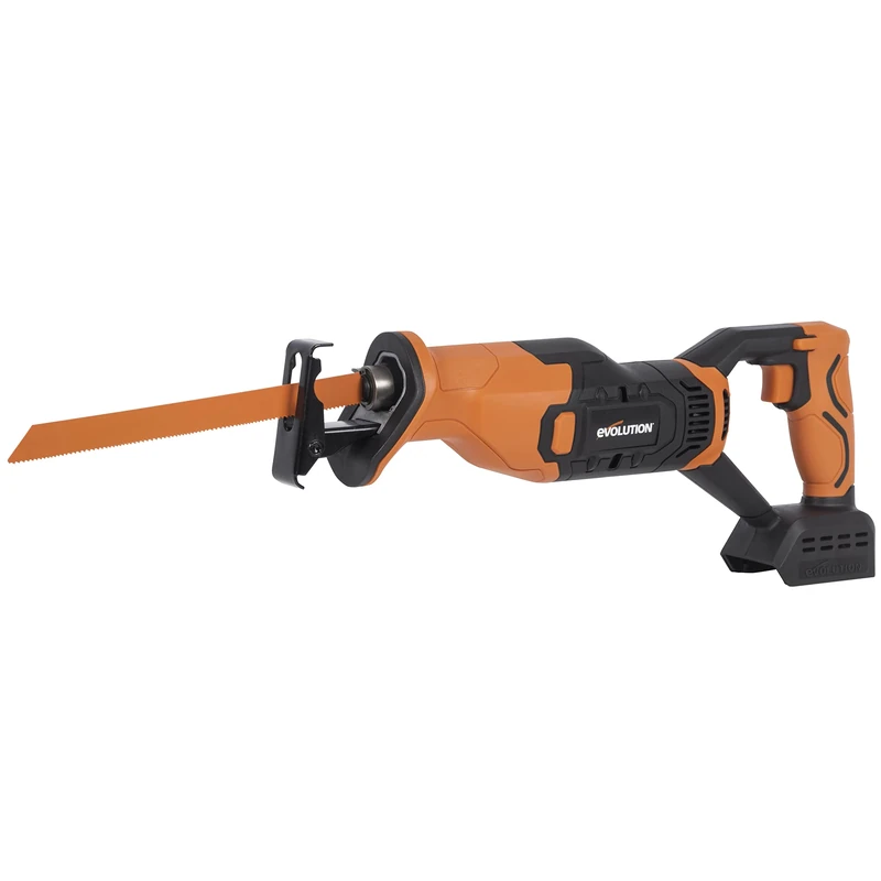 Evolution Power Tools R150RCP-Li Reciprocating Saw, Multi-Material Cutting - Includes 2 Reciprocating Saw Blades - Battery NOT Included, Black/Orange (104-0001)