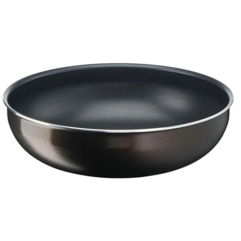 Tefal Ingenio Wok Pan 26 cm, Non-Induction, Non-Stick Coating, Stackable, Dishwasher-Safe, Easy Plus L1507702, Black
