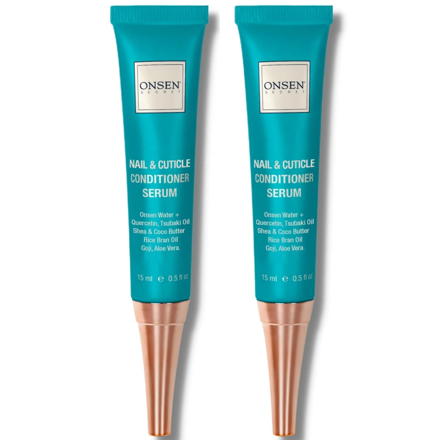 Onsen Secret Cuticle Cream 2pk, Cuticle Oil in Deep Action - Japanese Natural Healing Minerals Nail Care Serum. Sooth, Repair, & Strengthen Cuticles & Nails, Visible Results, Non-Greasy - 2x15ml