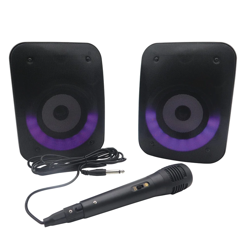 LEXIBOOK BTS500Z Stereo Speakers, Bluetooth 5.0, Microphone Included, Multi-colored Light Effect, 3H Battery Life, TWS Function - Image 1