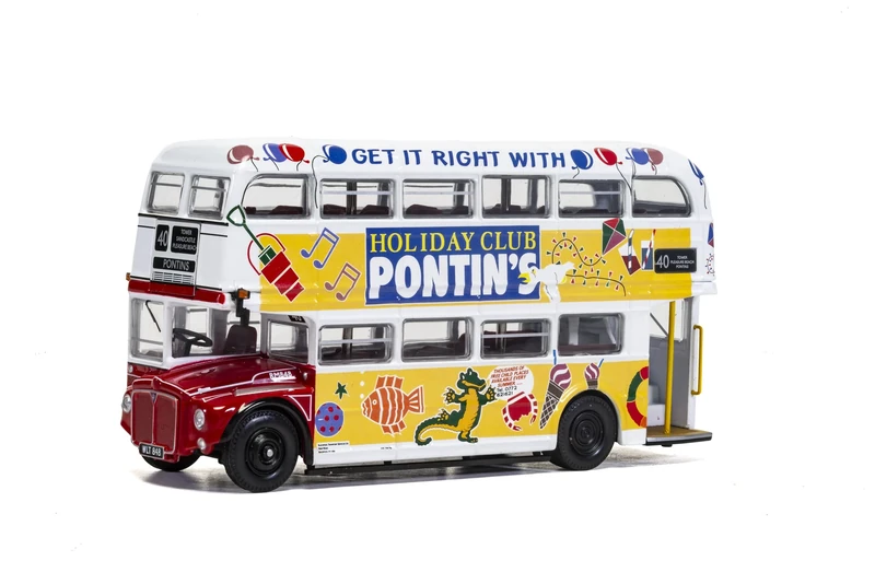 Corgi Diecast Model - AEC RM - Blackpool Transport/Pontins,White/Yellow/Red