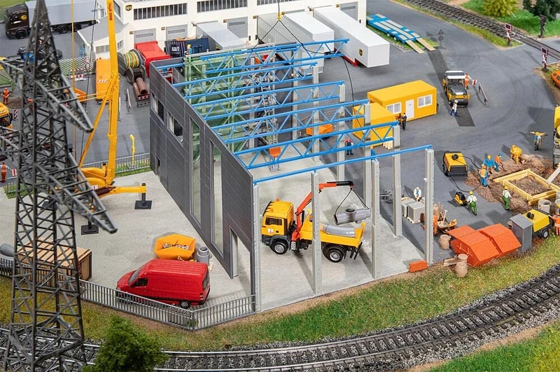 Faller 130892 Industrial Hall in Construction, System Construction, Multiple, One Size