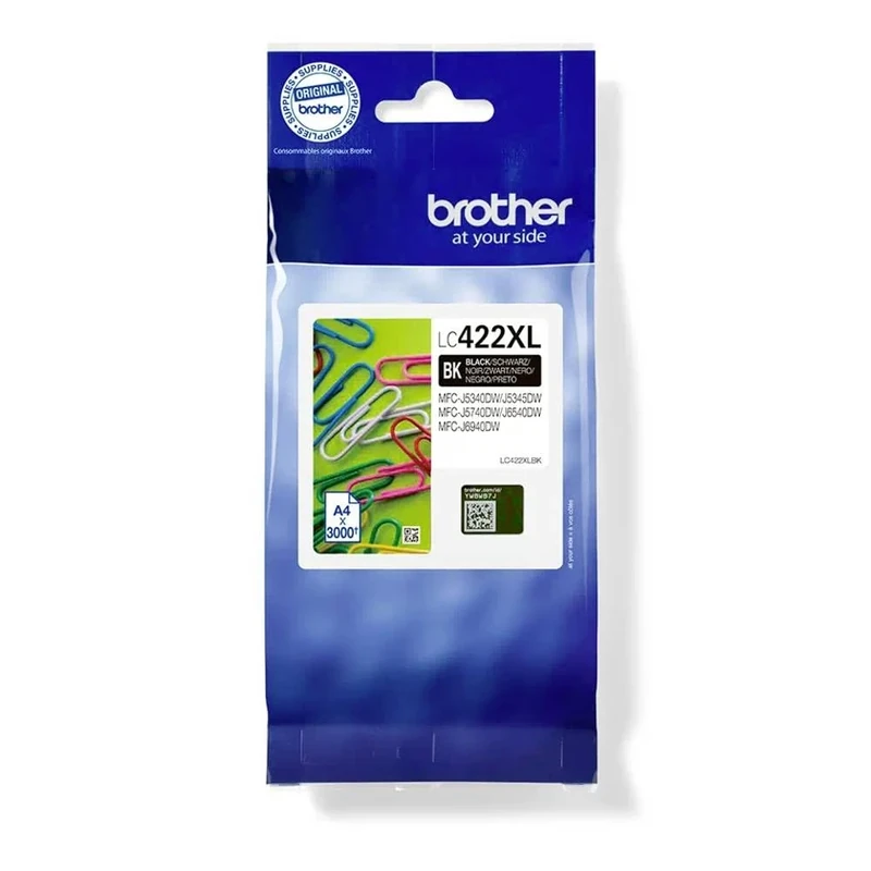 Brother Original LC-422XLBK Black Ink Cartridge for Approx. 3,000 Pages for MFC-J5340DW, MFC-J5345DW, MFC-J5740DW, MFC-J6540DW, MFC-J6940DW