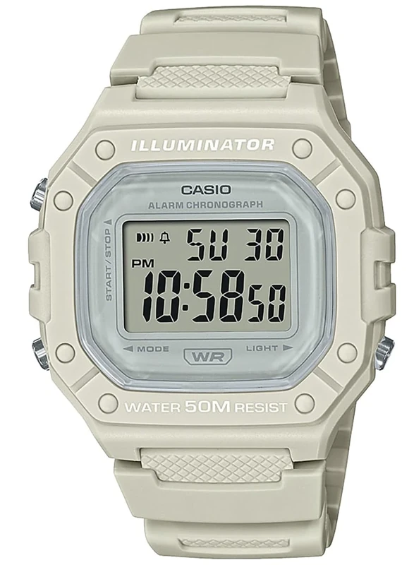 Casio W-218HC-8AVEF Unisex Digital Watch with Alarm and Stopwatch