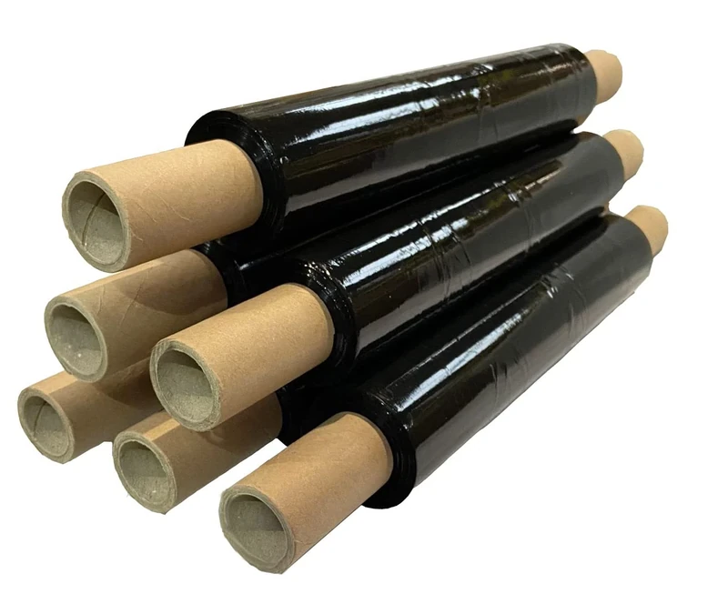 1.5KG Hand Roll Strong Pallet/Stretch/Shrink Wrap Packaging Cling Film - 400mm x 250m 17MU (40CM X 250M, Black, 6)