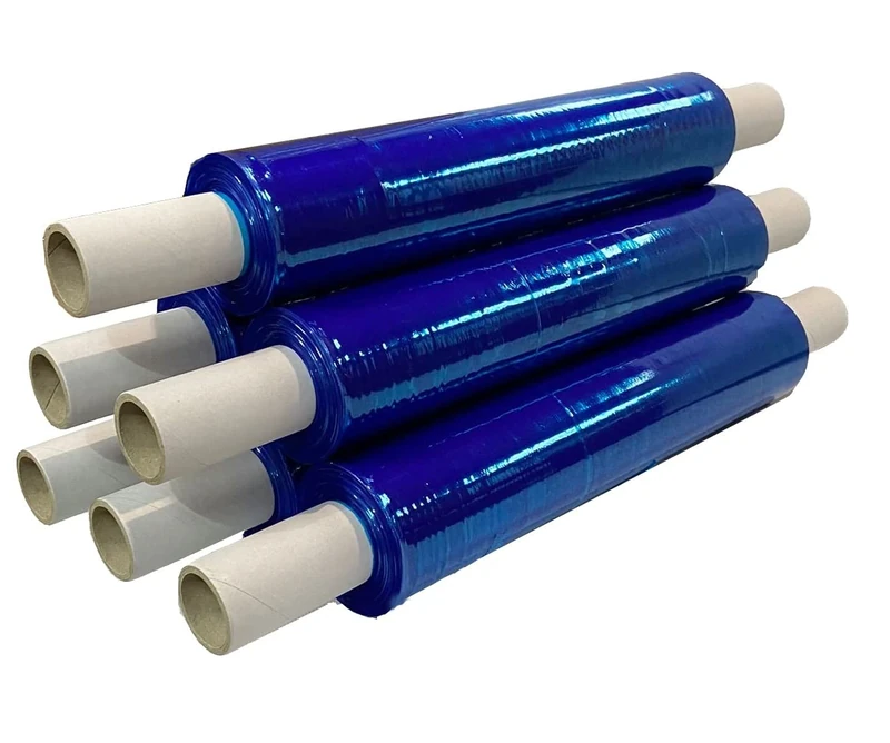 1.5KG Hand Roll Strong Pallet/Stretch/Shrink Wrap Packaging Cling Film - 400mm x 250m 17MU (40CM X 250M, Blue, 6)