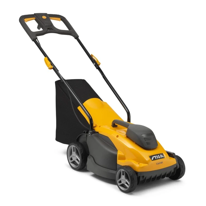 STIGA Combi 336c Electric Lawnmower, 1400 W, 34 cm – 35 l Collector, 6-Position Adjustment – Lawns up to 400 m²