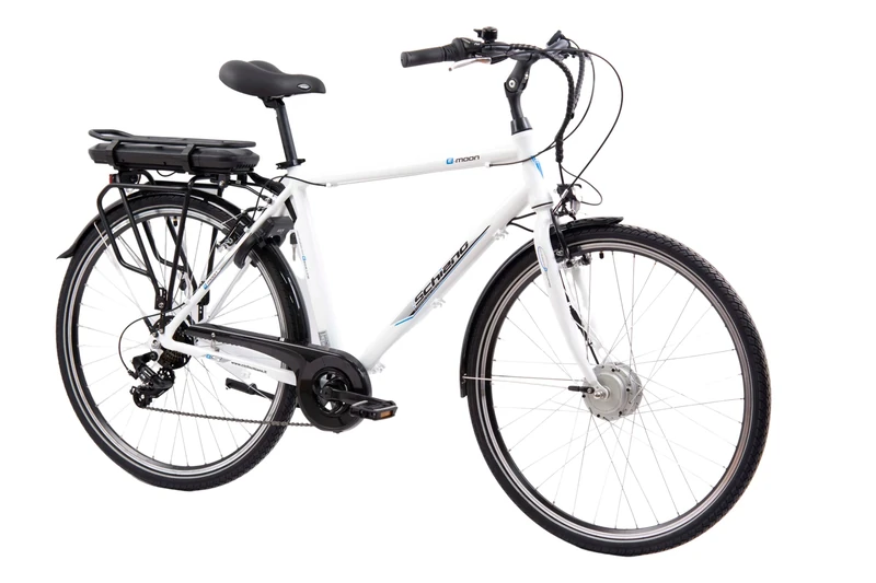 F.lli Schiano E-Moon, Electric Bike for Adults, 28" City Bike, 36V 13Ah Removable Battery, 250W Motor, 40Nm, Commuter E bike, White