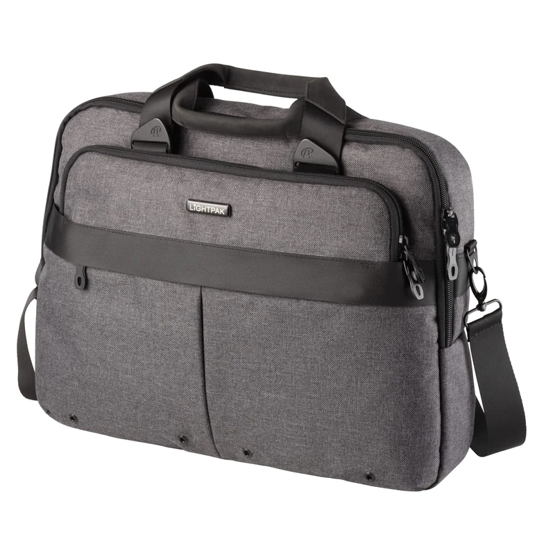 fixbag Wookie Laptop Bag with Klickfix Compact Bicycle Pocket for 17 Inch Notebooks and Tablet, Polyester Shoulder Bag, Approx. 31 x 40 x 7 cm, Grey