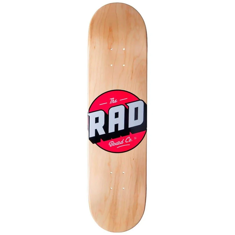 RAD Unisex - Adult Solid Logo Skateboard, Wood, 8.25 Inches