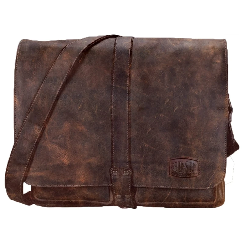 fixbag Unisex Bicycle Shoulder Bag with Klickfix Compact Bag Rail for Bicycle, Laptop Bag for 15 Inch Notebook, Genuine Leather Bag, Luggage, Hand Luggage (Pack of 1), brown, ca. 36 x 34 x 12 cm,