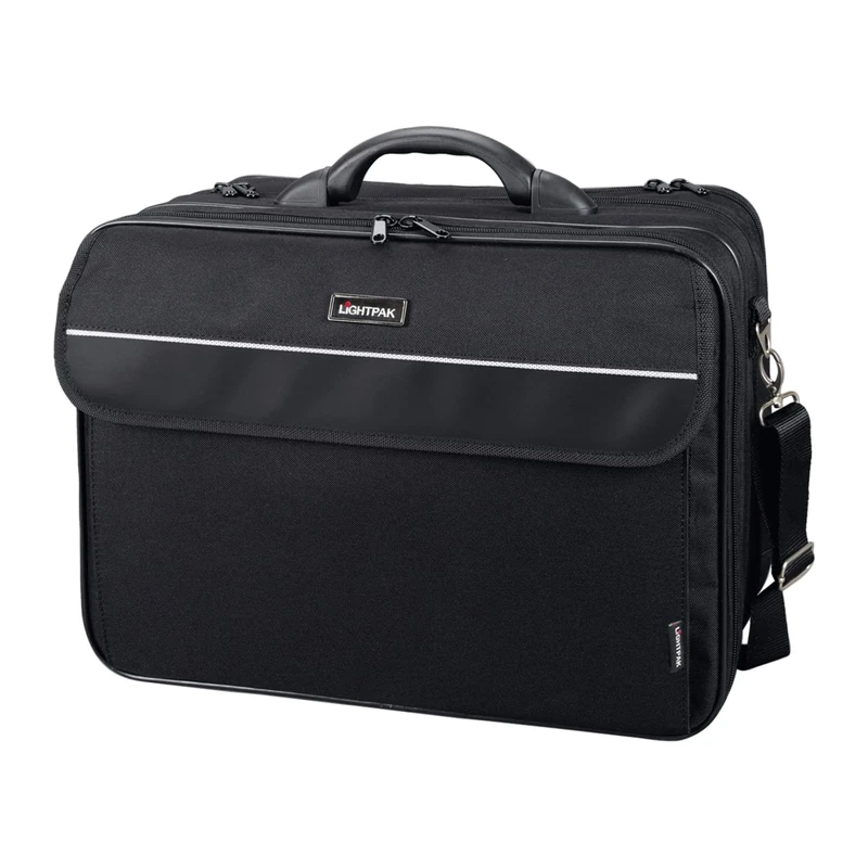 Lightpak Fixbag FB2046075 Multi-Functional Bag with Klickfix Compact Pocket Rail for Bicycles/Notebook Bag for 17 Inch Notebooks/Polyester/Laptop Bag Approx. 33.5 x 43 x 22 cm Black