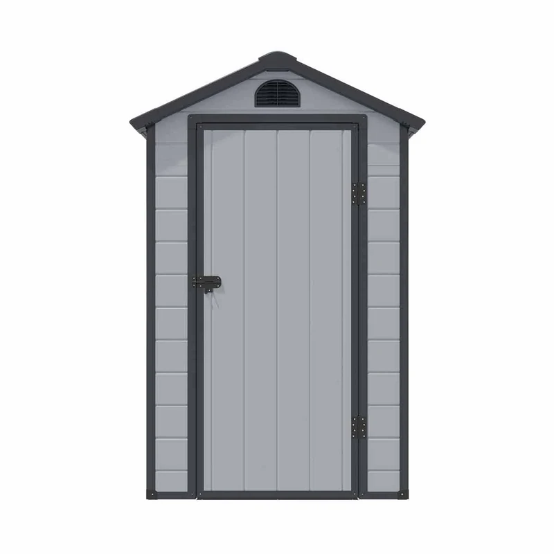 Rowlinson Airevale Plastic Apex Shed 4ft x 6ft - Color: Light Grey