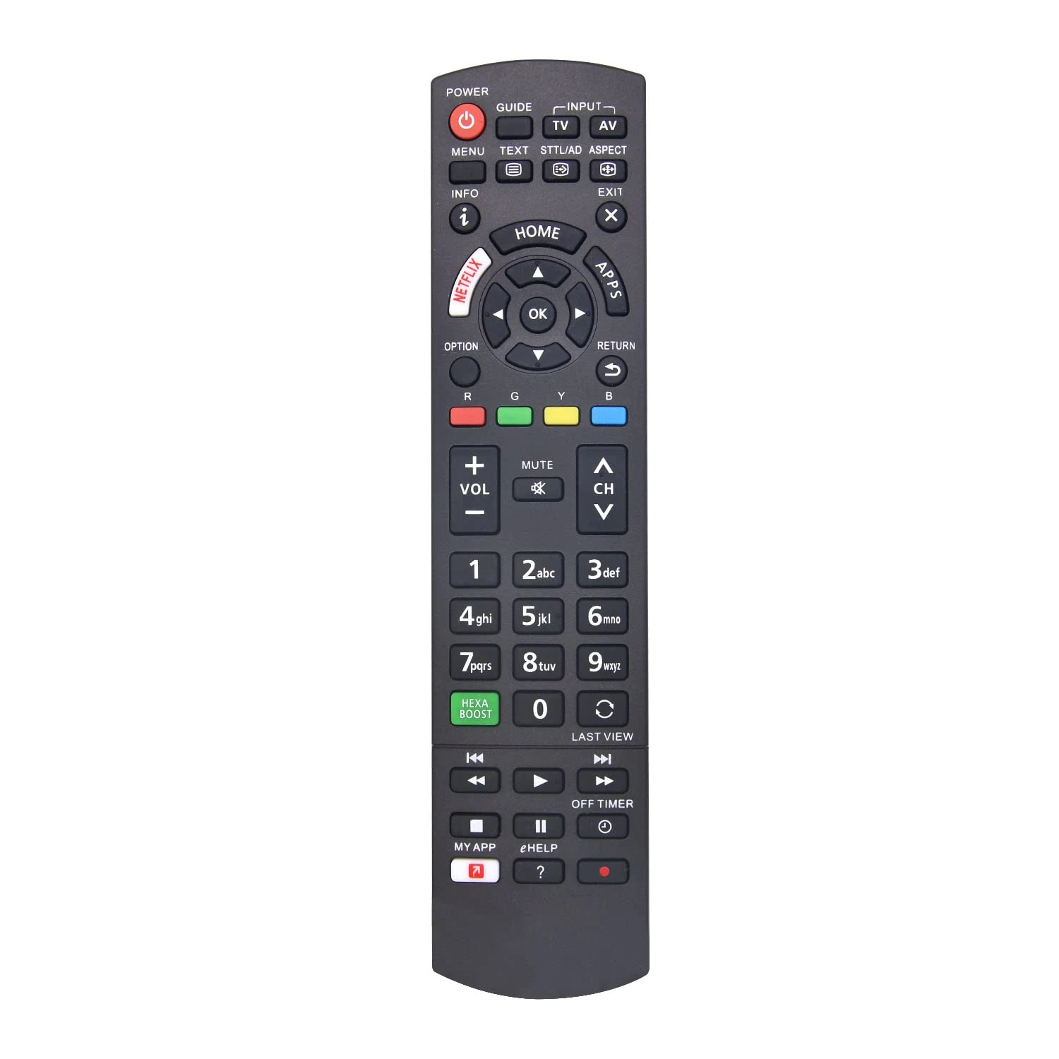 MYHGRC Panasonic TV Remote Control With NETFLIX Buttons - Universal Remote for All TV, No Setup Required