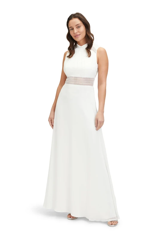 Vera Mont Women's 0104/4825 Dress, Ivory, 8