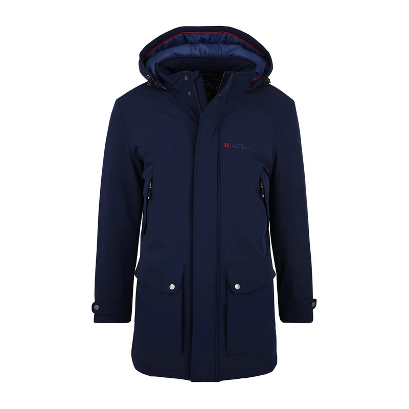 Deproc Active Men's Diamond Peak Parka with Hood Waterproof Weatherproof Windbreaker Transition Jacket Rain, Navy, S