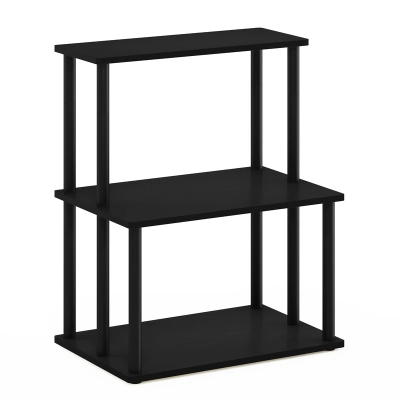Furinno TURN-N-TUBE Coffee Bar, 3-Tier Bakers Rack, Kitchen Shelves, for Pantry Organizers and Storage, Kitchen Organization, Americano - Image 1