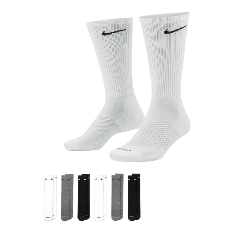 Nike Men's U Nk Ed Pls CSH CRW 6pr-132 Socks, Multi-Coloured, L