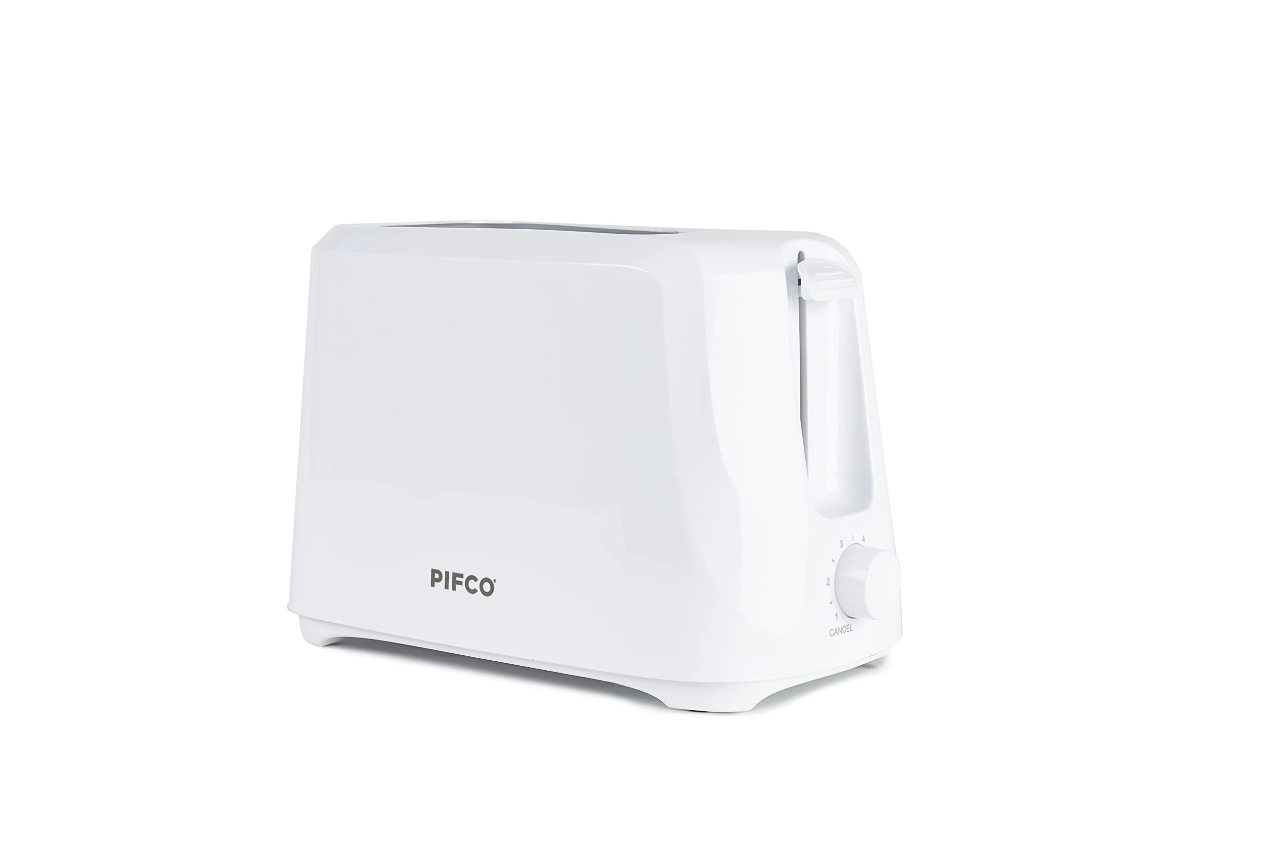 PIFCO White Toaster 2 Slice - Affordable, Variable Browning Controls, Auto Shut-Off, Removable Crumb Tray, and User-Friendly Kitchen Essential - Compact 2 Slice Toaster for Modern Kitchens