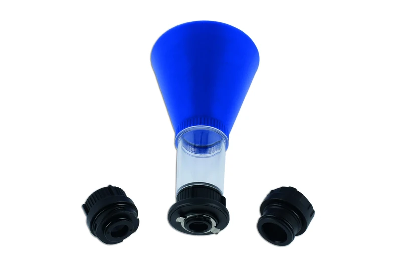 Laser 8301 Oil Funnel Set - for VAG, Blue with Transparent Chamber