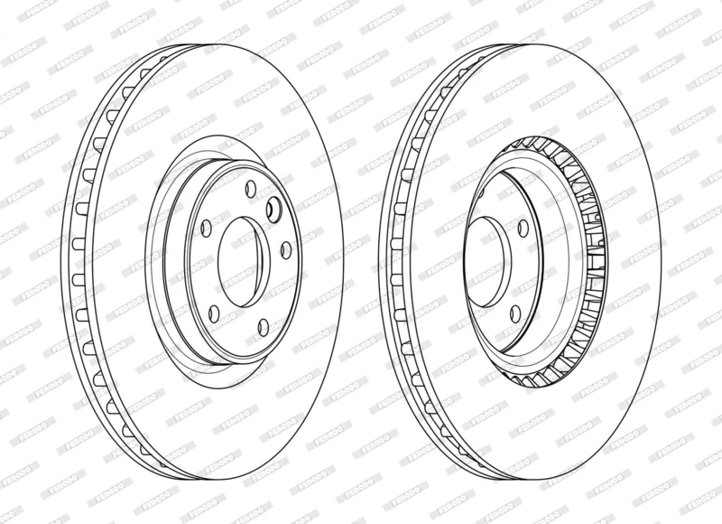 FERODO Brake Disc | DDF2601C-1 | OE-Matching Quality | Smooth & Quiet Braking | Pack of 1