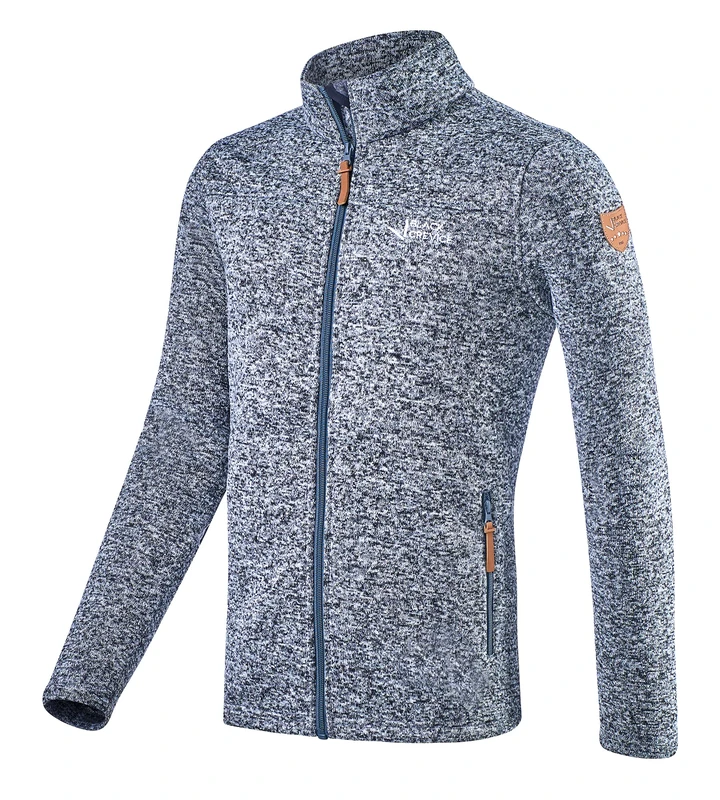 Black Crevice Men's Fleece Jacket, lightgrey, 4XL