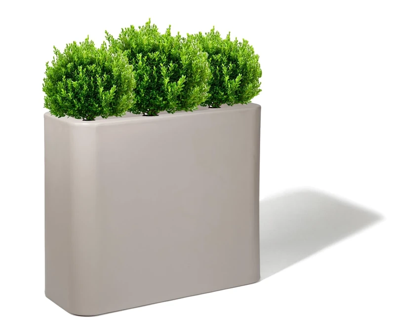 Kloris Pot Holder, Plastic Polyethylene PE, Taupe, h 70
