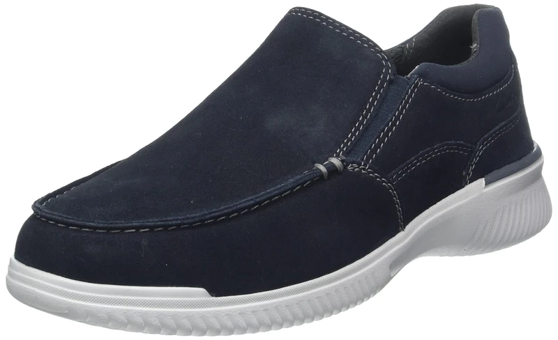 Clarks Donaway Free Waxy Suede Shoes Navy Waxy, 9.5 UK