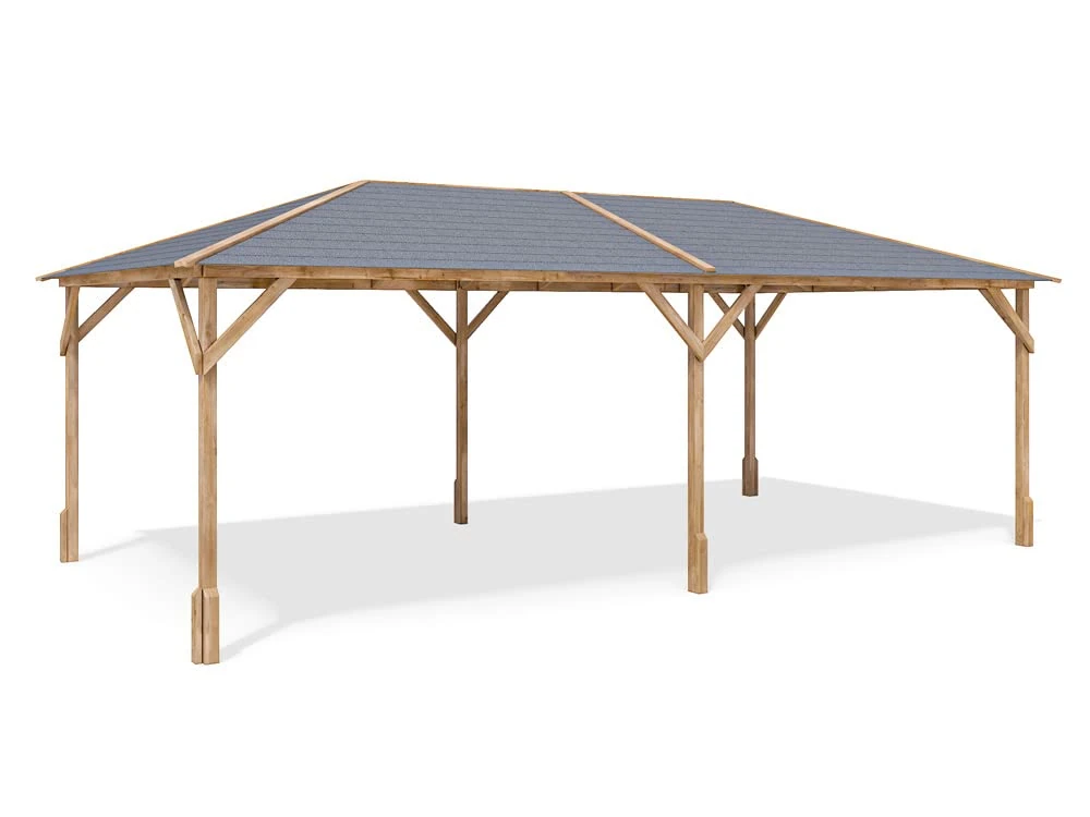 Dunster House Wooden Garden Gazebo 6m x 3m W19" x 10"Heavy Duty Hot Tub Shelter, Fully Pressure Treated, Utopia 630