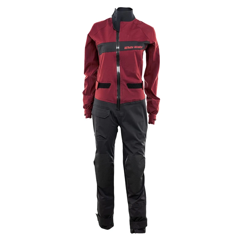 White Water, Firetech 3-Layer, Dryoveralls, Dark Red; Black, 42/L, Unisex-Adult