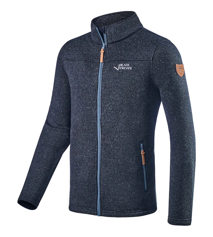 Black Crevice Men's Fleece Jacket, S