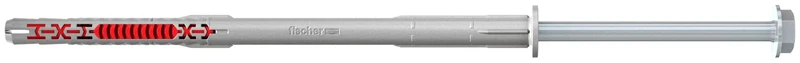 fischer DuoXpand 10 x 200 FUS, high-Quality Universal Plug with Hexagon Head Screw & Molded Washer, Strong Hold, Ideal for Porous Building Materials, enables anchoring Close to The Edge, 50 pcs.
