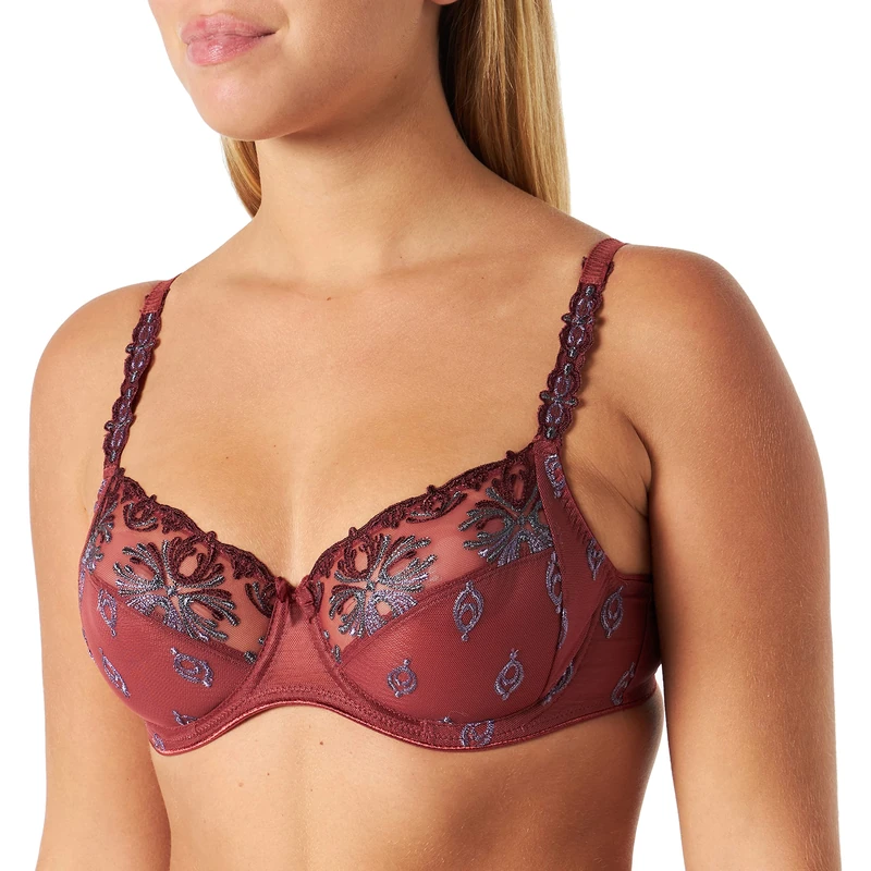 Chantelle Women's, CHAMPS ELYSEES, Very Covering Underwired Bra, Women's lingerie, Acajou, 42D