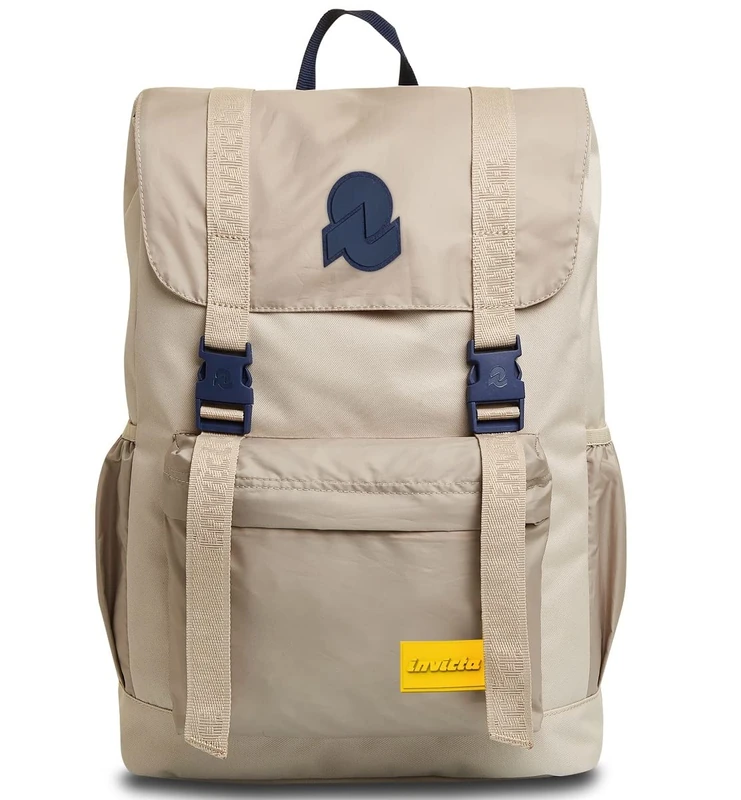 Invicta Backpack, CHAT LEGACY, Eco-friendly Knapsack, For Office, Day Trips & Commuting, For School, Sport, Free Time, with Side Pockets & Laptop Sleeve, Italian Design, white - Image 1